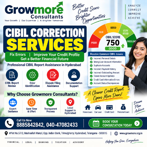 CIBIL Correction Services in Hyderabad | Credit Report Assistance
