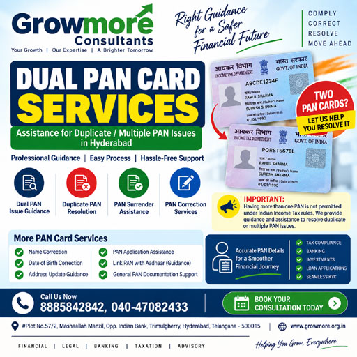 Dual PAN Card Services in Hyderabad | PAN Correction & Surrender